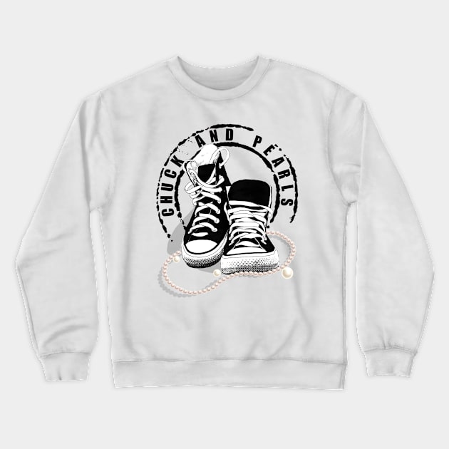 Chuck and Pearls Crewneck Sweatshirt by DreamPassion